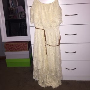 high low off white dress